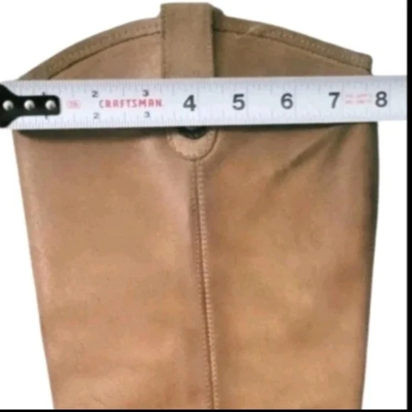 FRYE Melissa Button Distress Tan Brown Leather Ride Pull On Boot Equestrian 9.5 - Picture 13 of 16